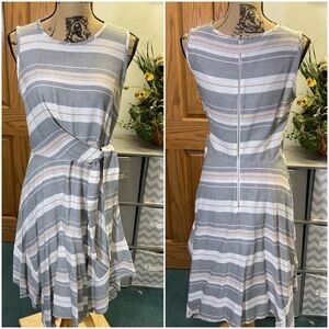 Striped V FOR Violet Weekend Sleeveless Dress